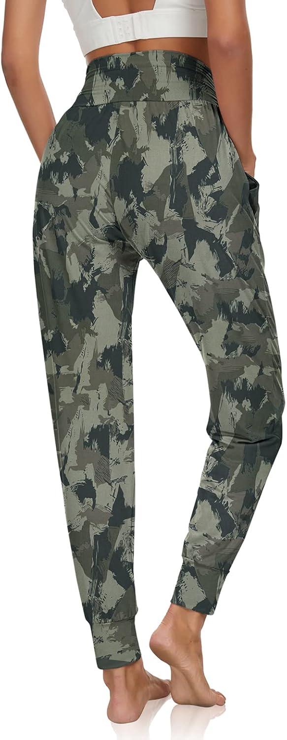 image:imageUEU Womens Cozy Yoga Joggers Pants Loose Workout Sweatpants Comfy Lounge Pants with PocketsCamouflage