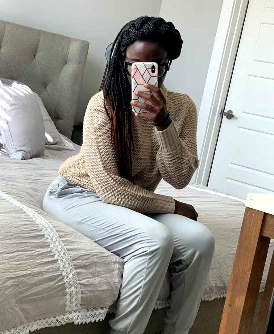 image:imageUEU Womens Cozy Yoga Joggers Pants Loose Workout Sweatpants Comfy Lounge Pants with PocketsLight Gray