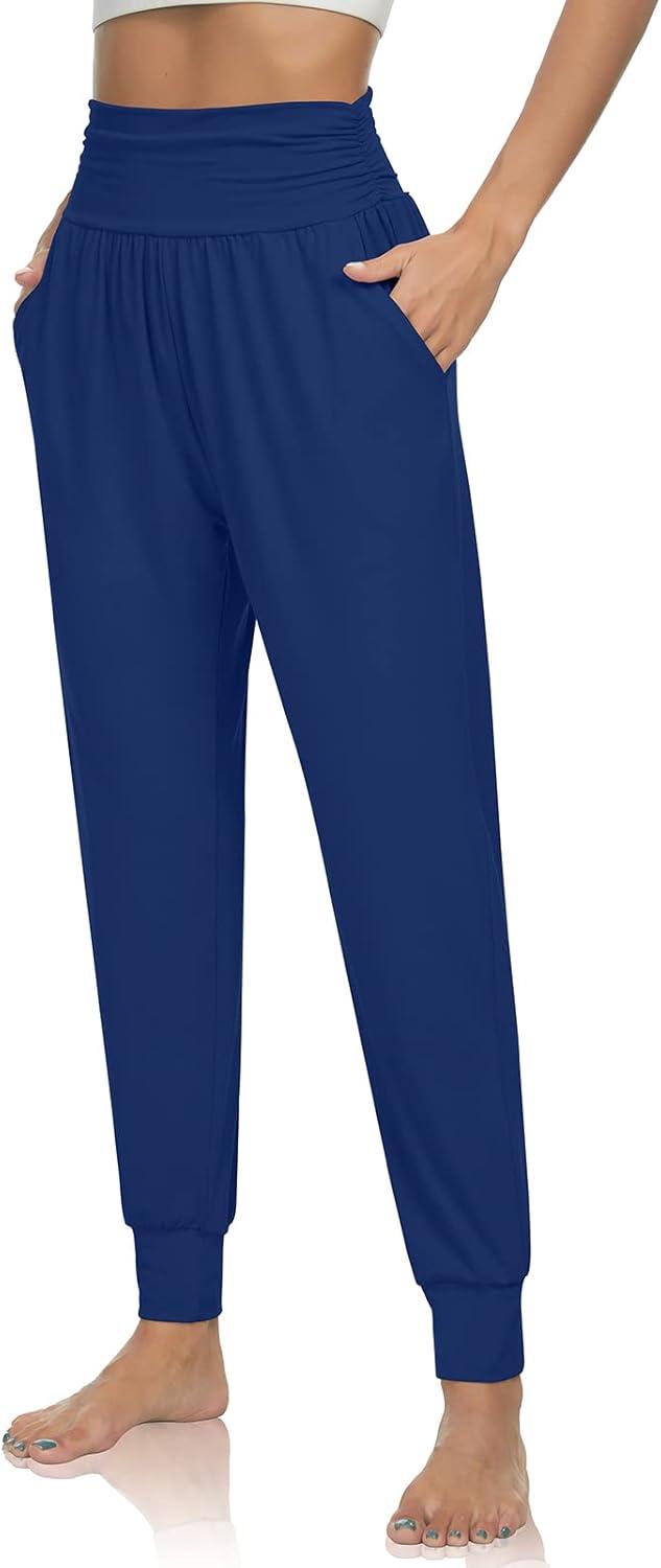 image:imageUEU Womens Cozy Yoga Joggers Pants Loose Workout Sweatpants Comfy Lounge Pants with PocketsRoyal Blue