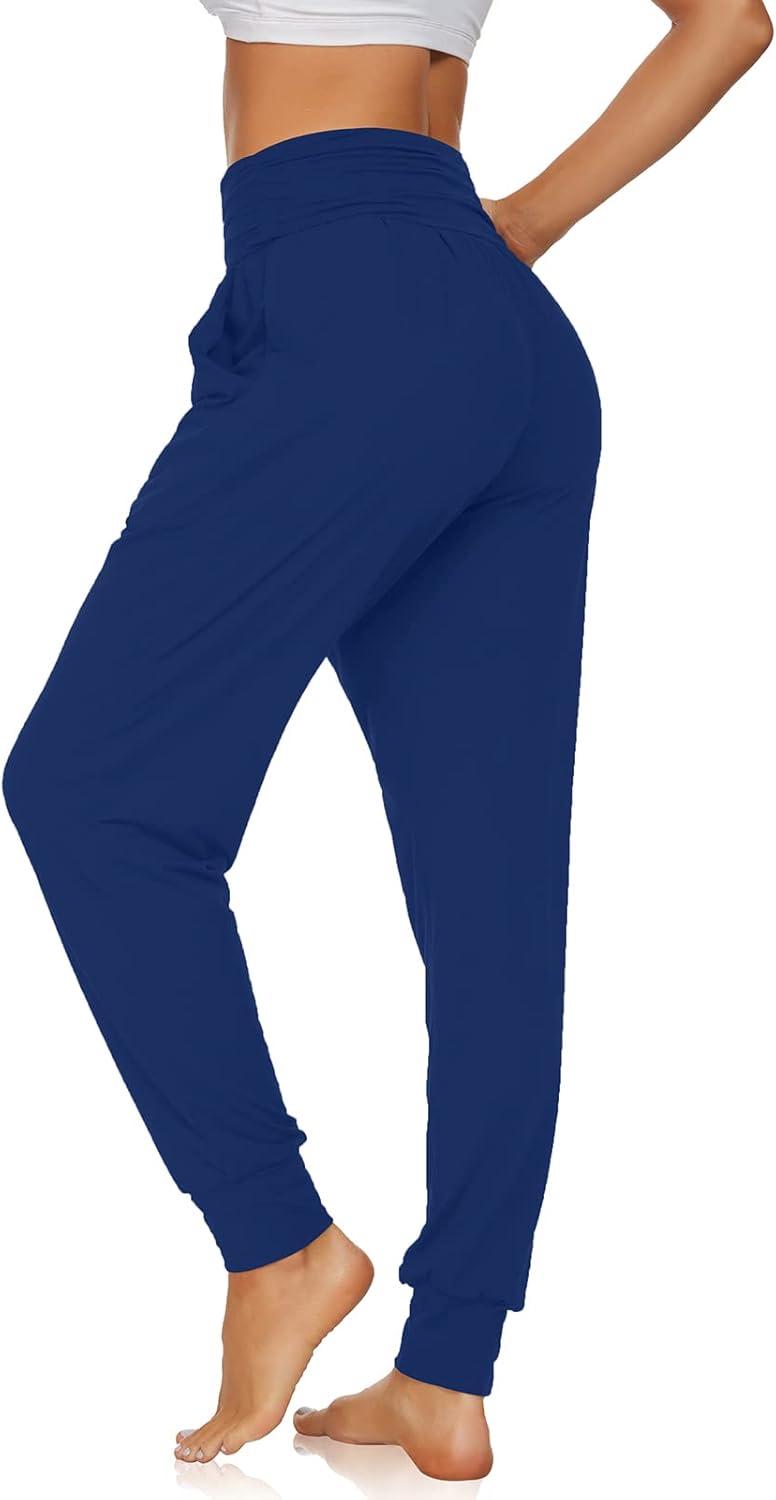 image:imageUEU Womens Cozy Yoga Joggers Pants Loose Workout Sweatpants Comfy Lounge Pants with PocketsRoyal Blue