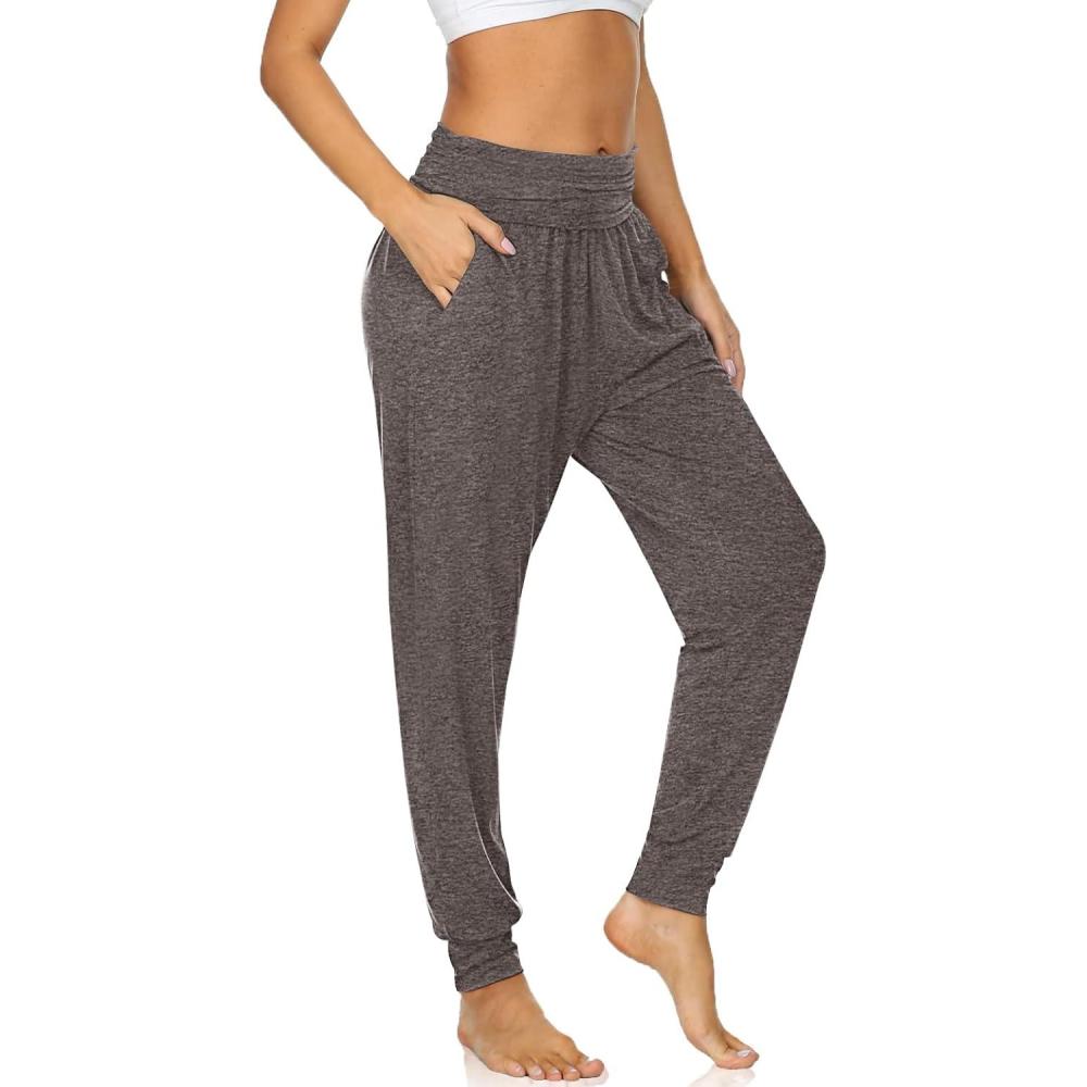 image:imageUEU Womens Cozy Yoga Joggers Pants Loose Workout Sweatpants Comfy Lounge Pants with PocketsLight Sag